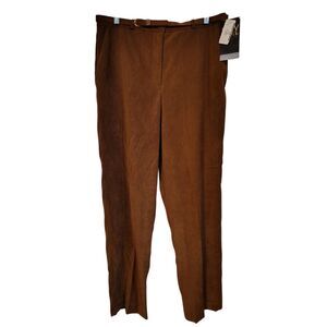 NWT Vintage I.C.Y. by Texport Trading Suede like‎ Brown Trousers